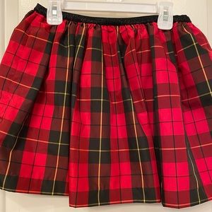 Ralph Lauren Taffeta Plaid Skirt